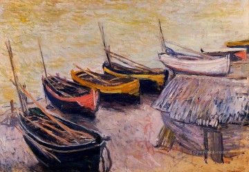 Barcos en la playa Claude Monet Pinturas al óleo